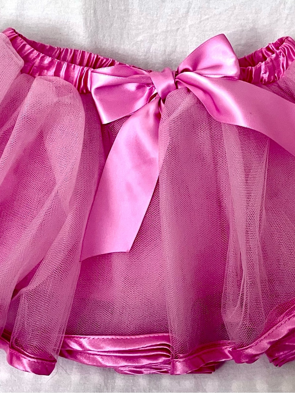 Carter's Bright Pink Layered Tulle Skirt with Satin Waist
